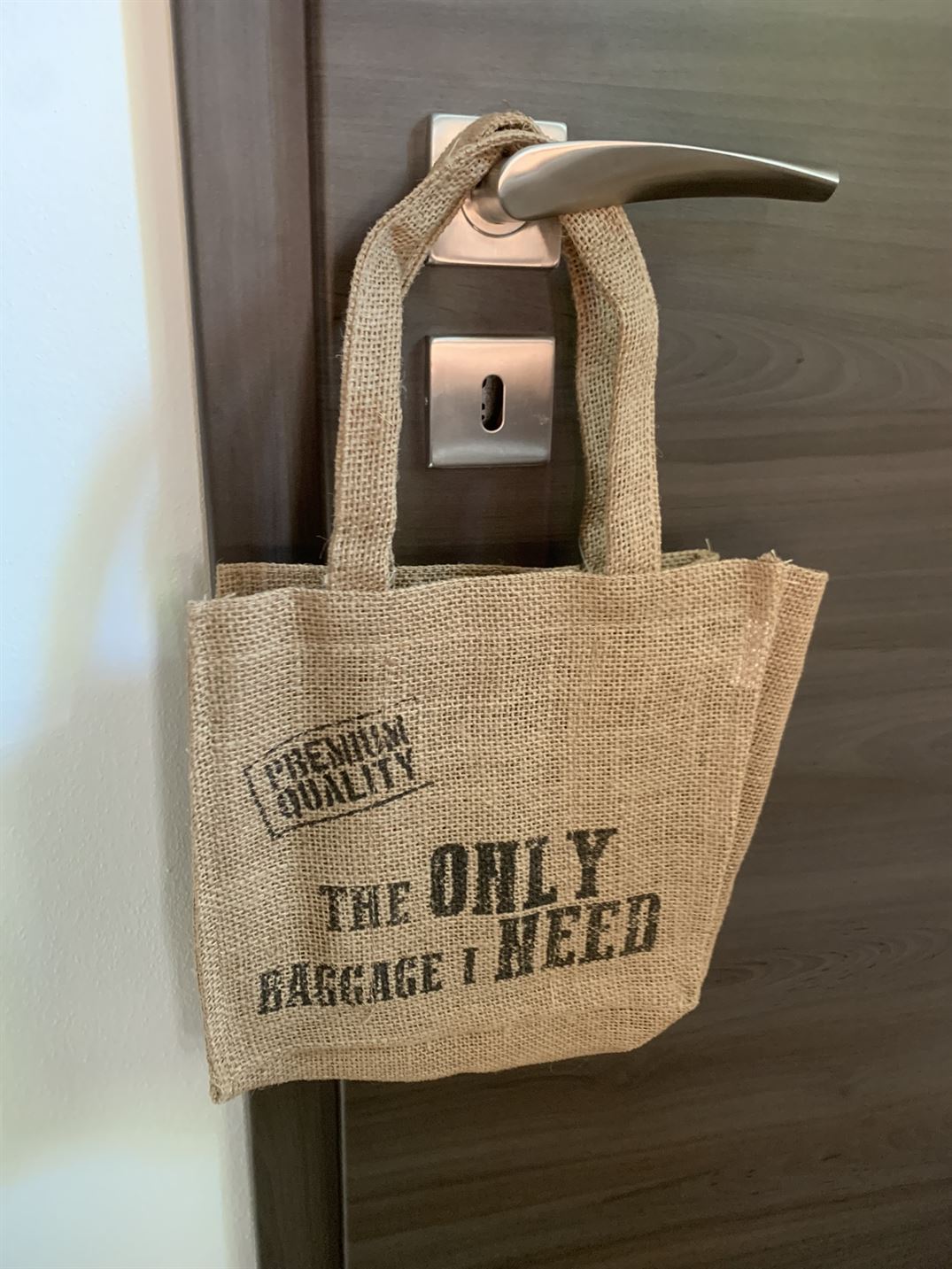 Taška na pivní láhve "the only bagage I need"