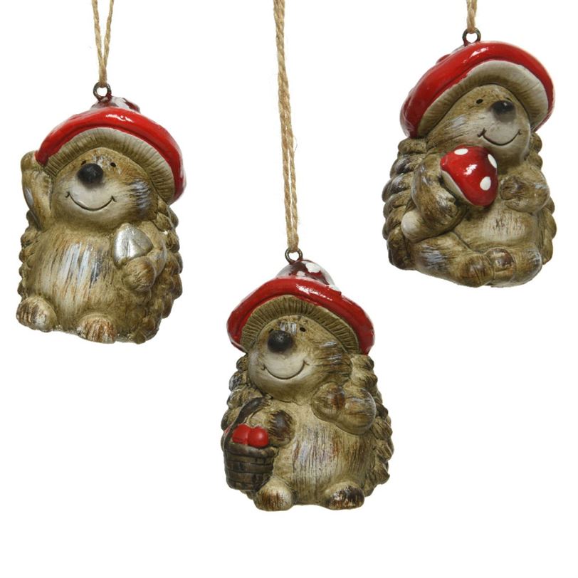 Závěs ježek muchomůrka sada 3 ks