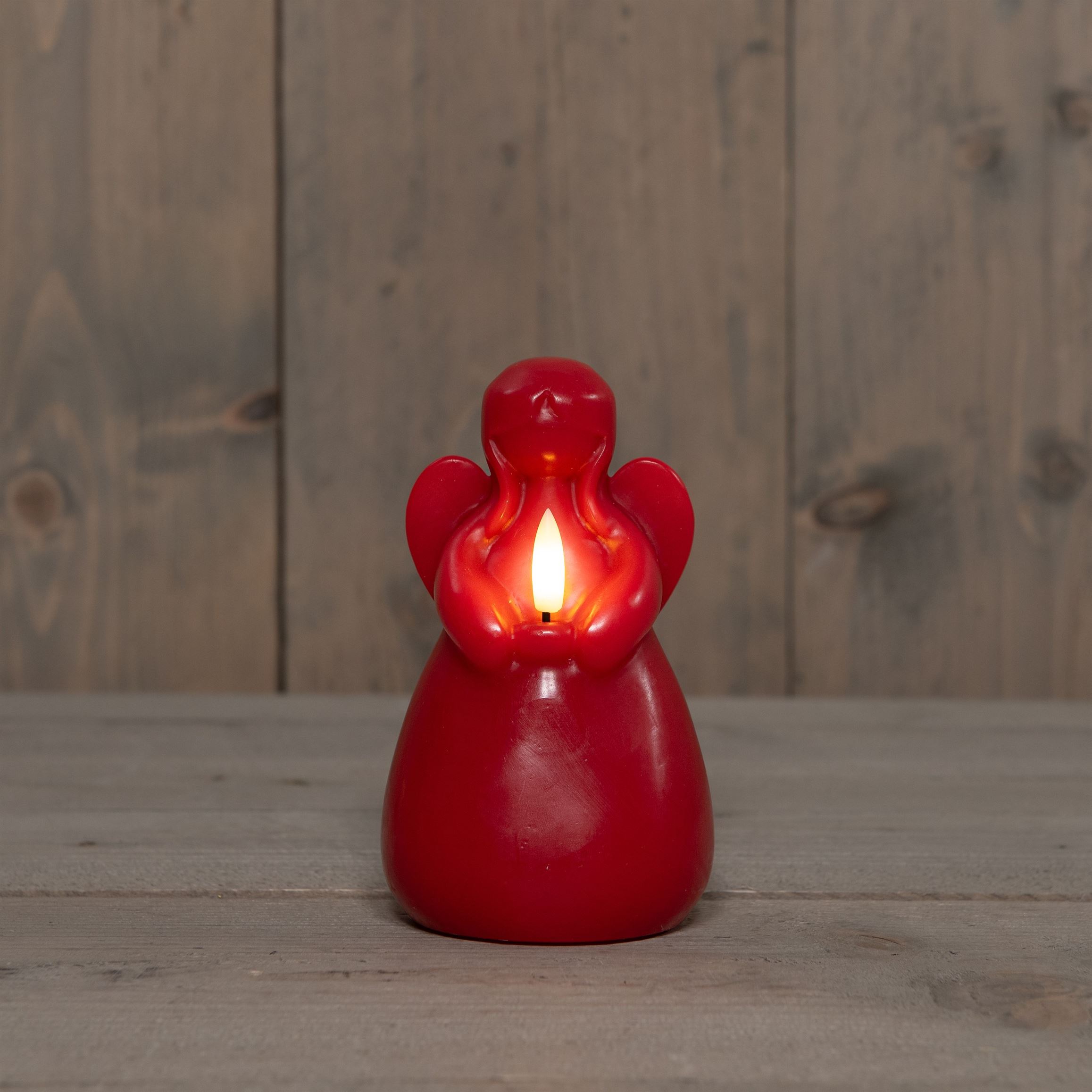 LED svíčka anděl 14,5 cm