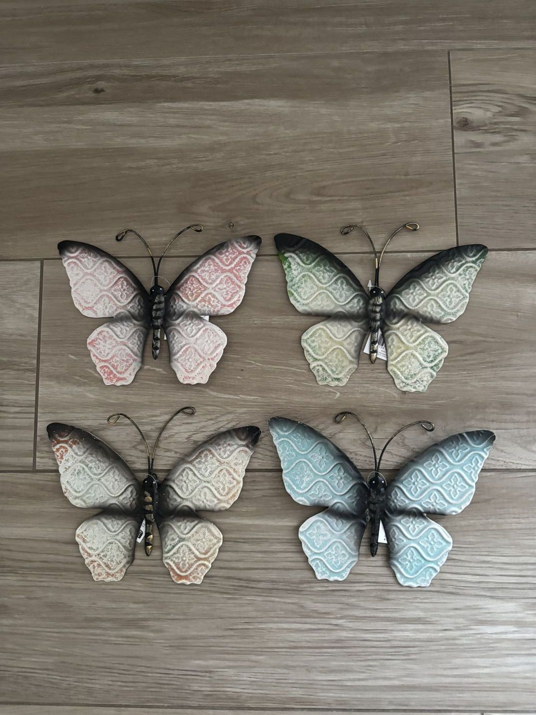 Nástěnná dekorace motýli 20 cm sada 4 ks