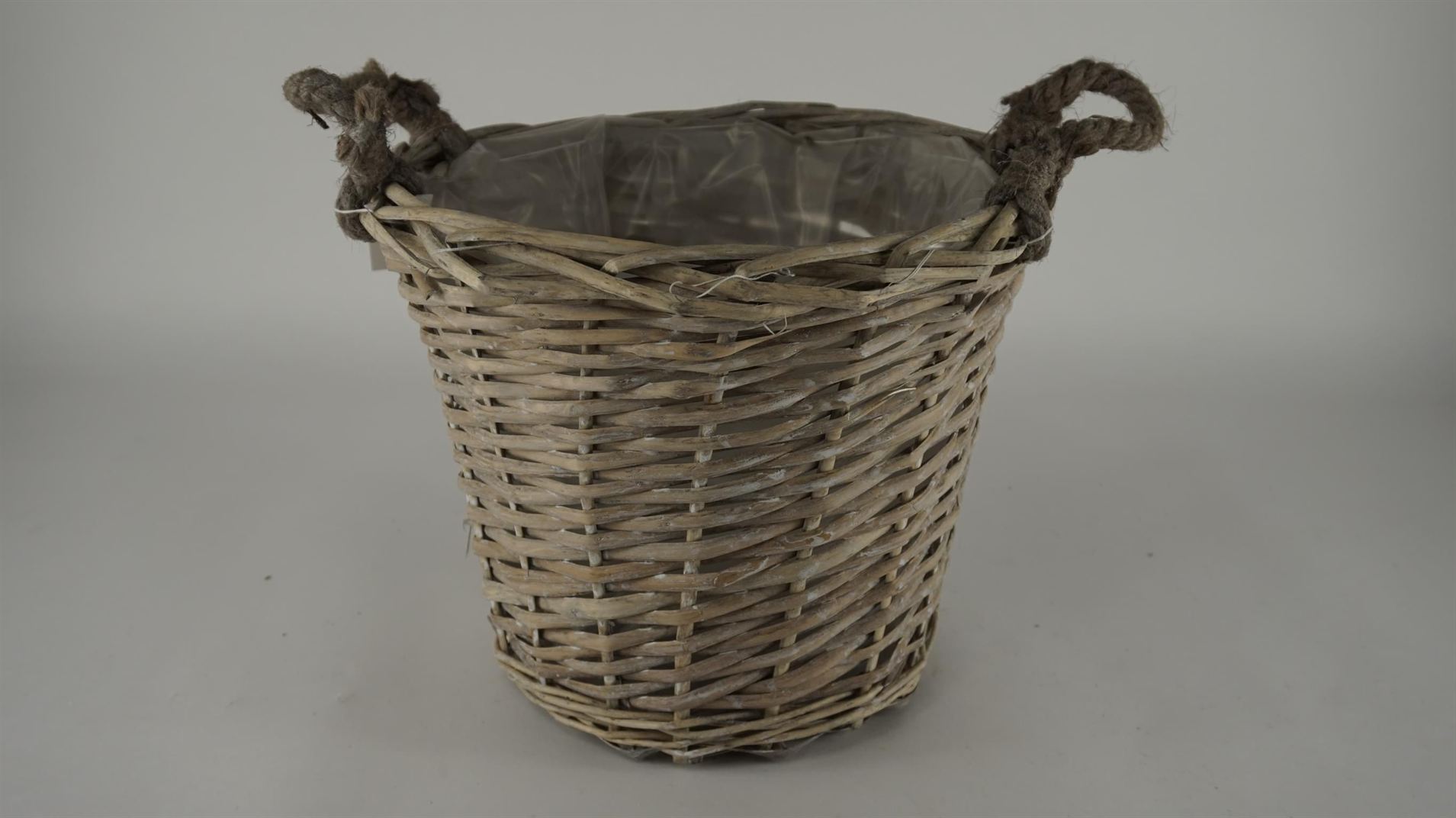 Koš s jutovými uchy 28 cm