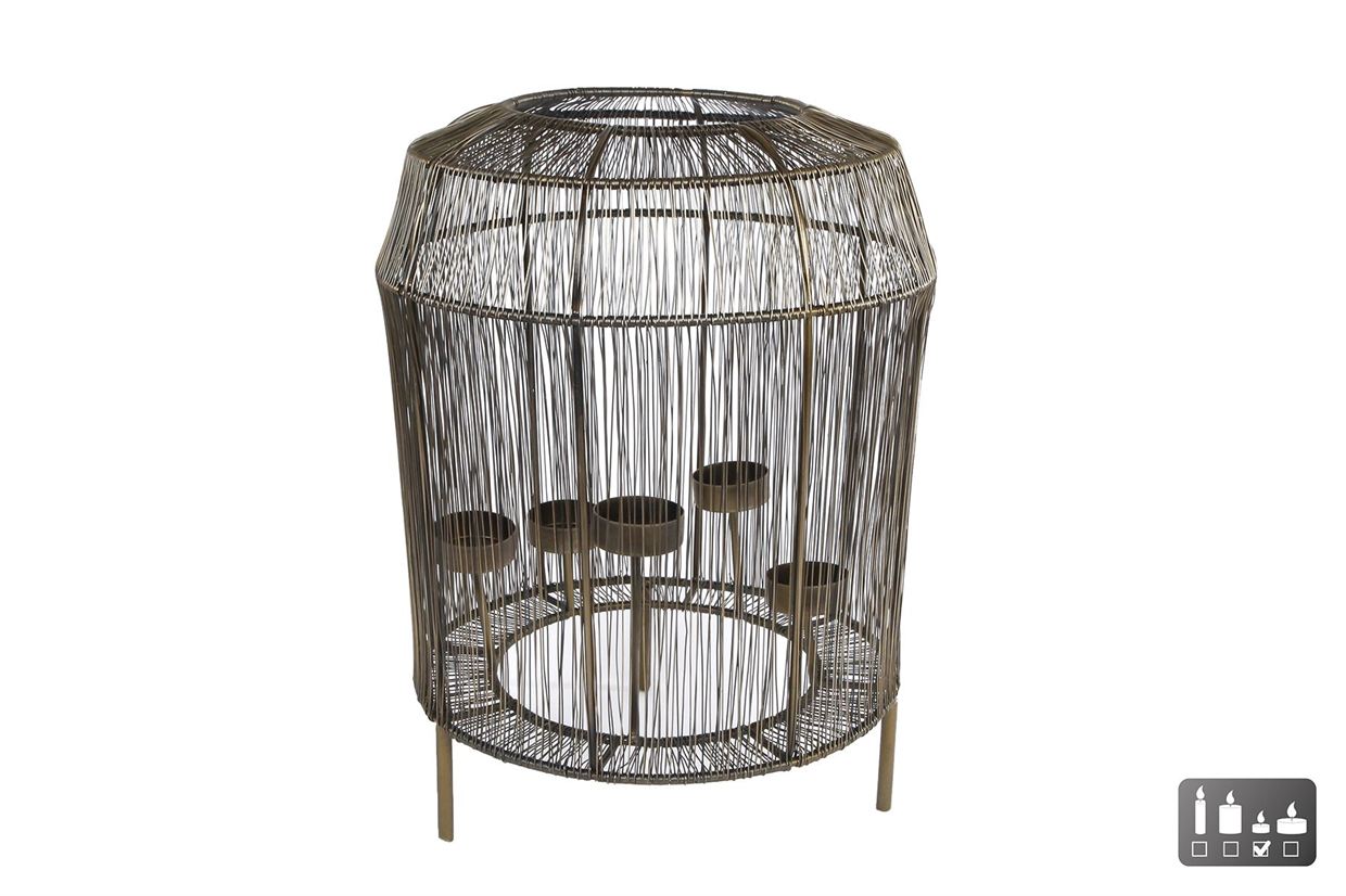 Kalich na svíčky drátěný 38 cm