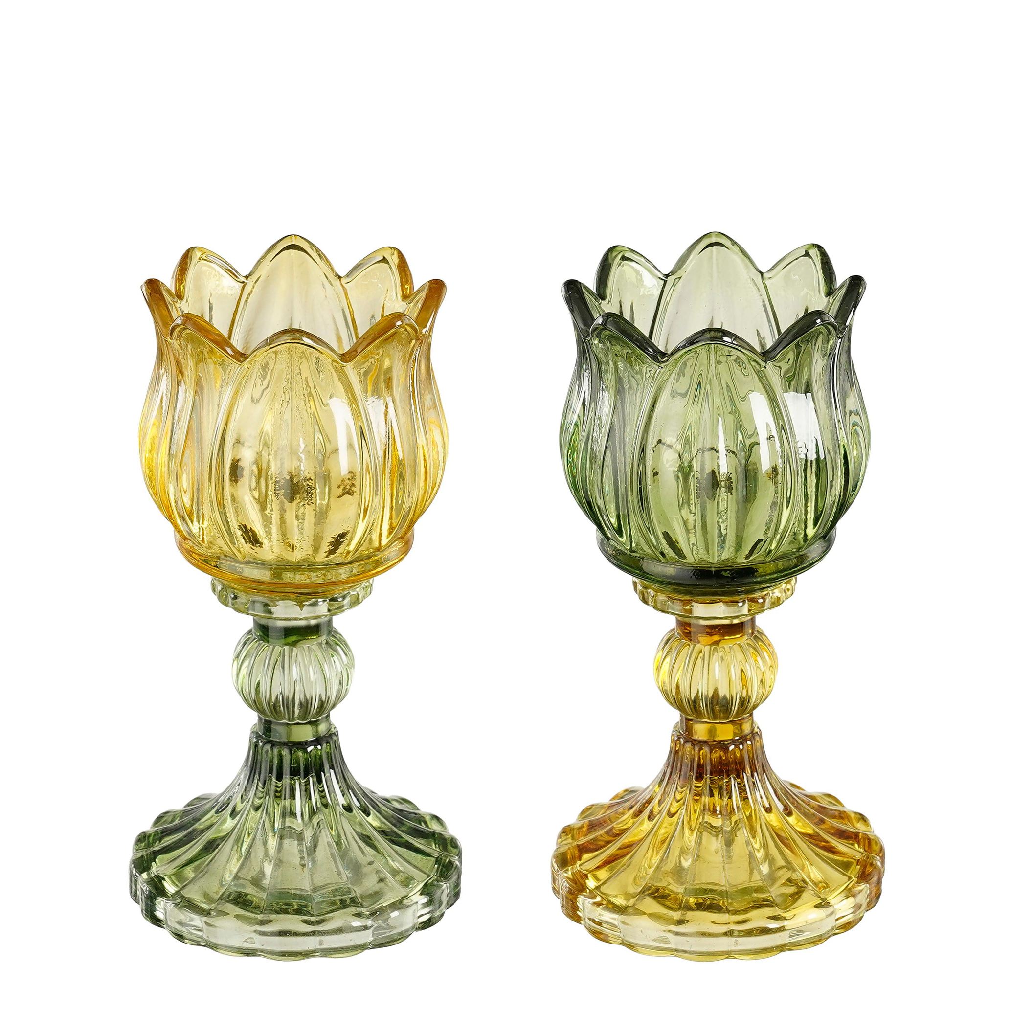 Kalich na svíčku tulipán 15 cm sada 2 ks