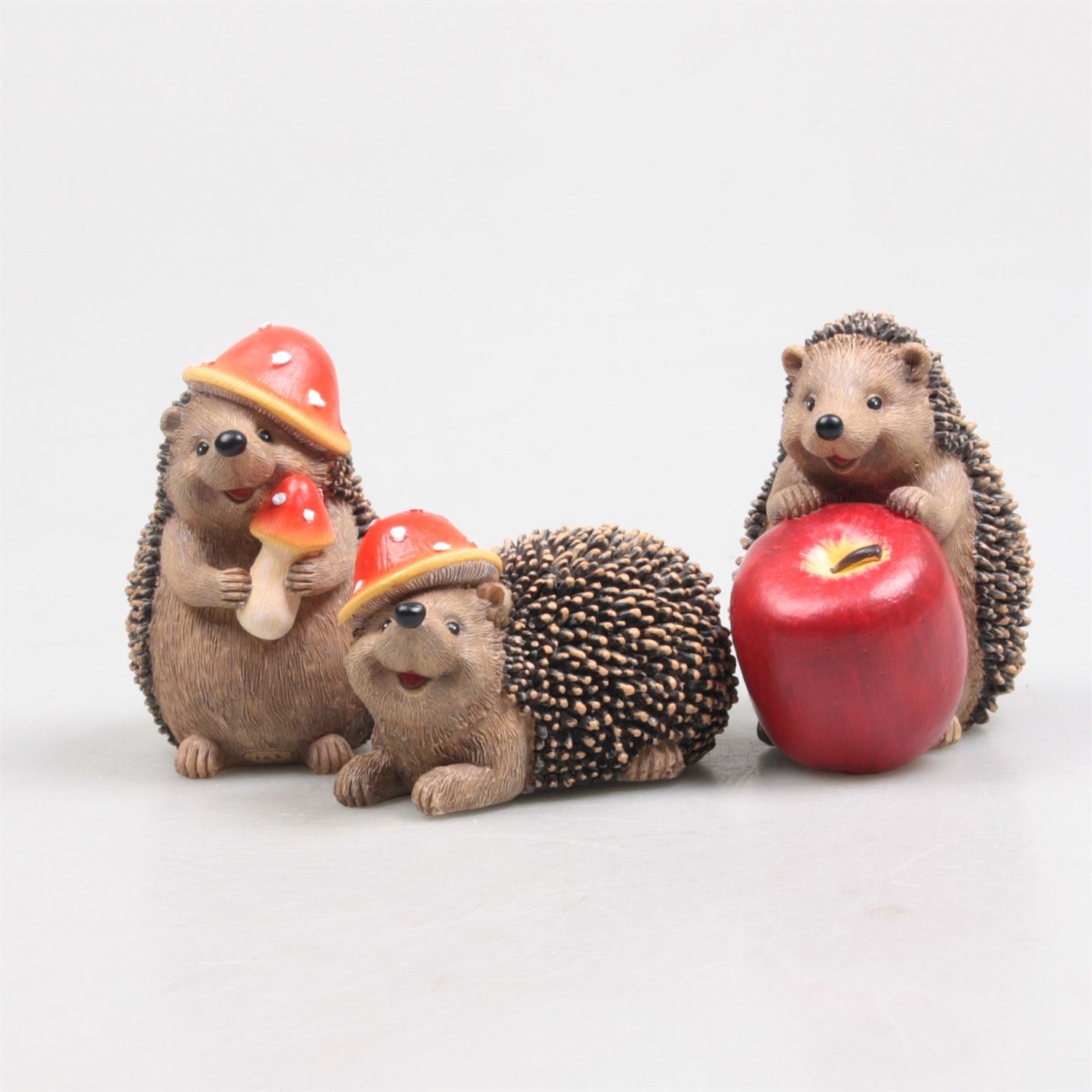 Ježek s plody 11 cm sada 3 ks