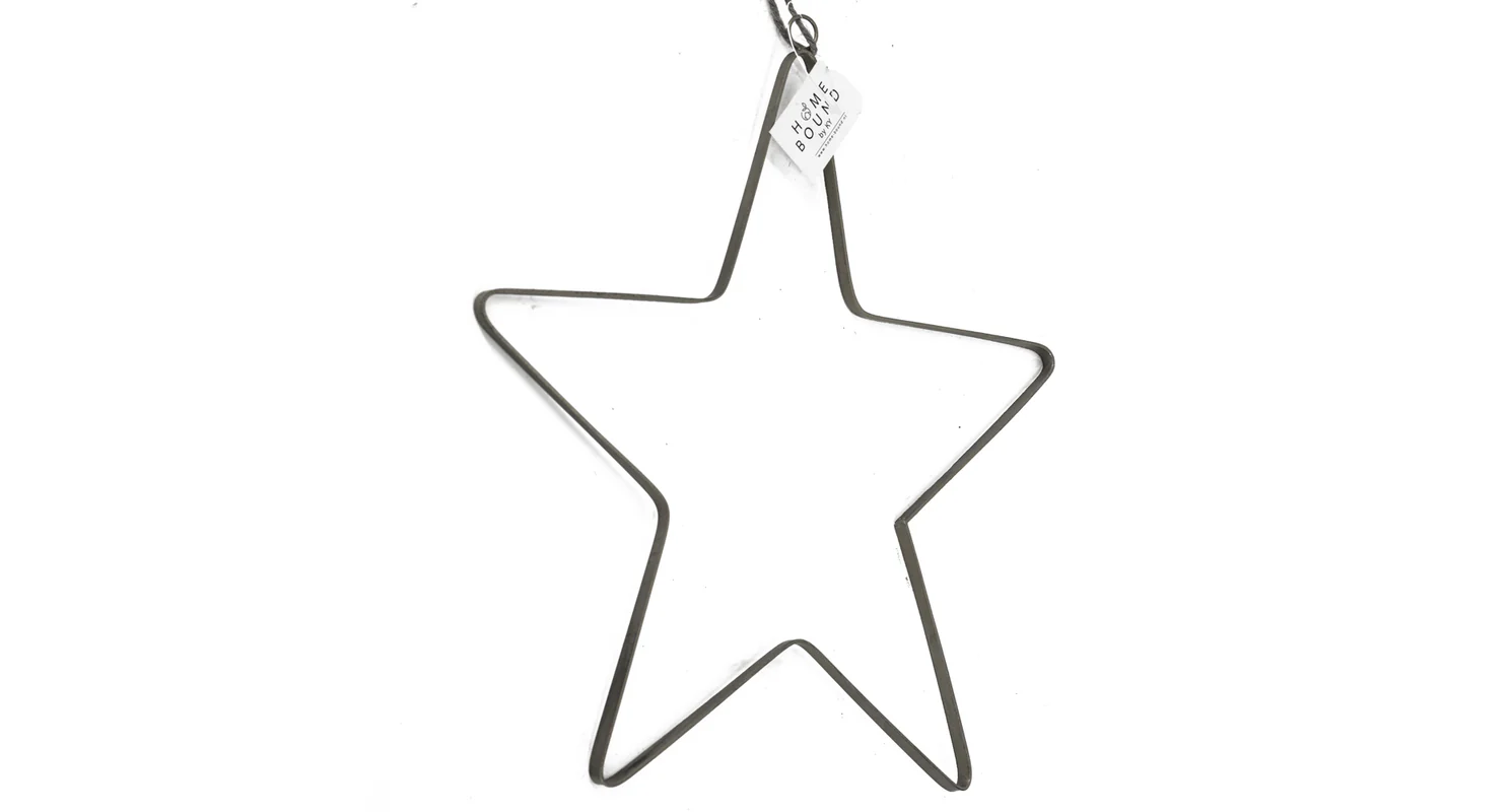Hvězda kovová závěs 30 cm
