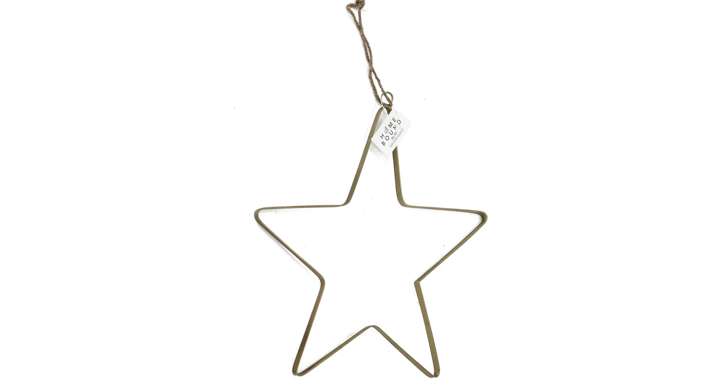 Hvězda kovová závěs 30 cm