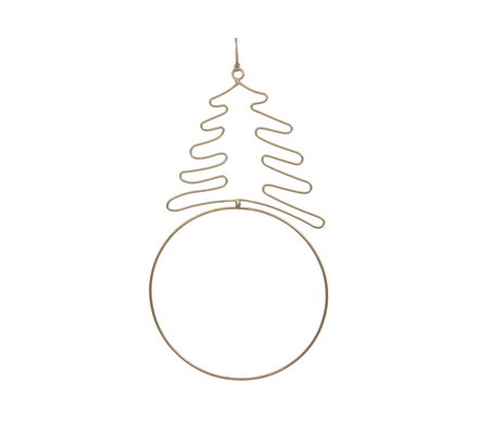 Kruh kovový se stromkem závěs 35,5 cm