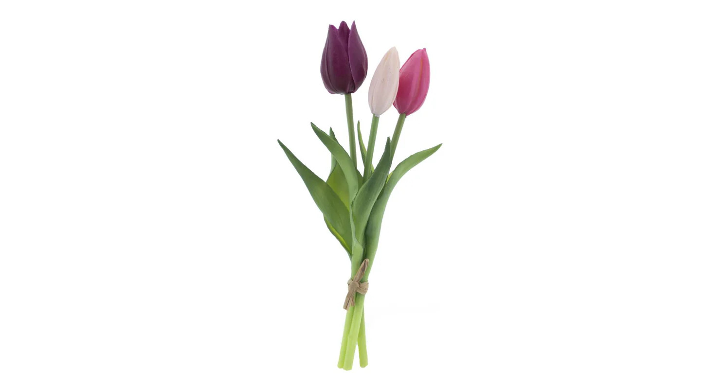 Tulipány silikonové 25 cm 3 ks
