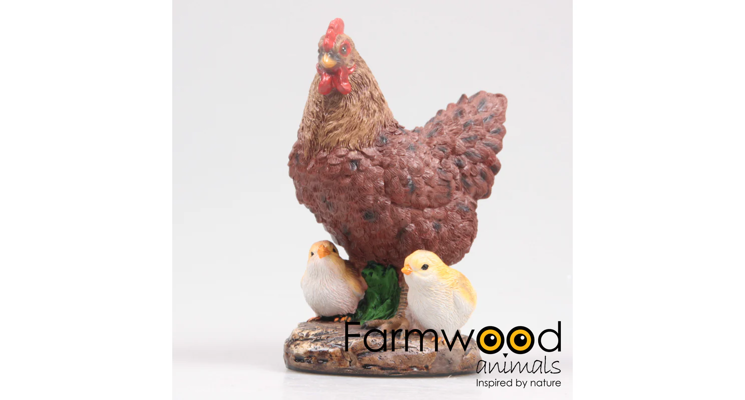 Slepice s kuřátky 20 cm