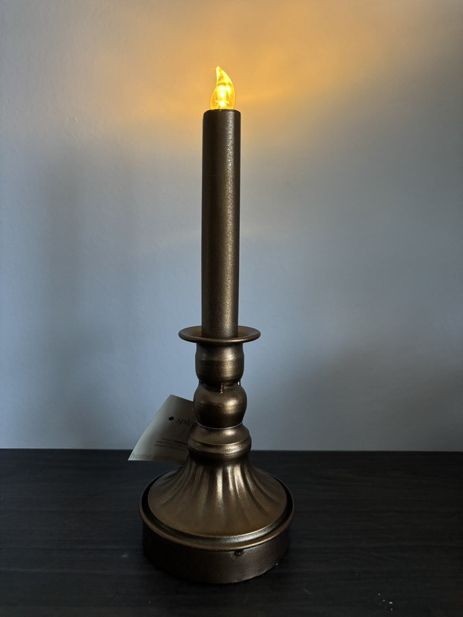 Svícen LED antik 28 cm