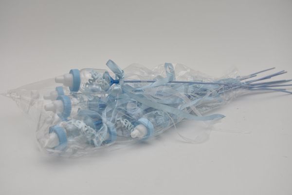 Dětská lahvička na tyčce se stužkou 50 cm 4 ks