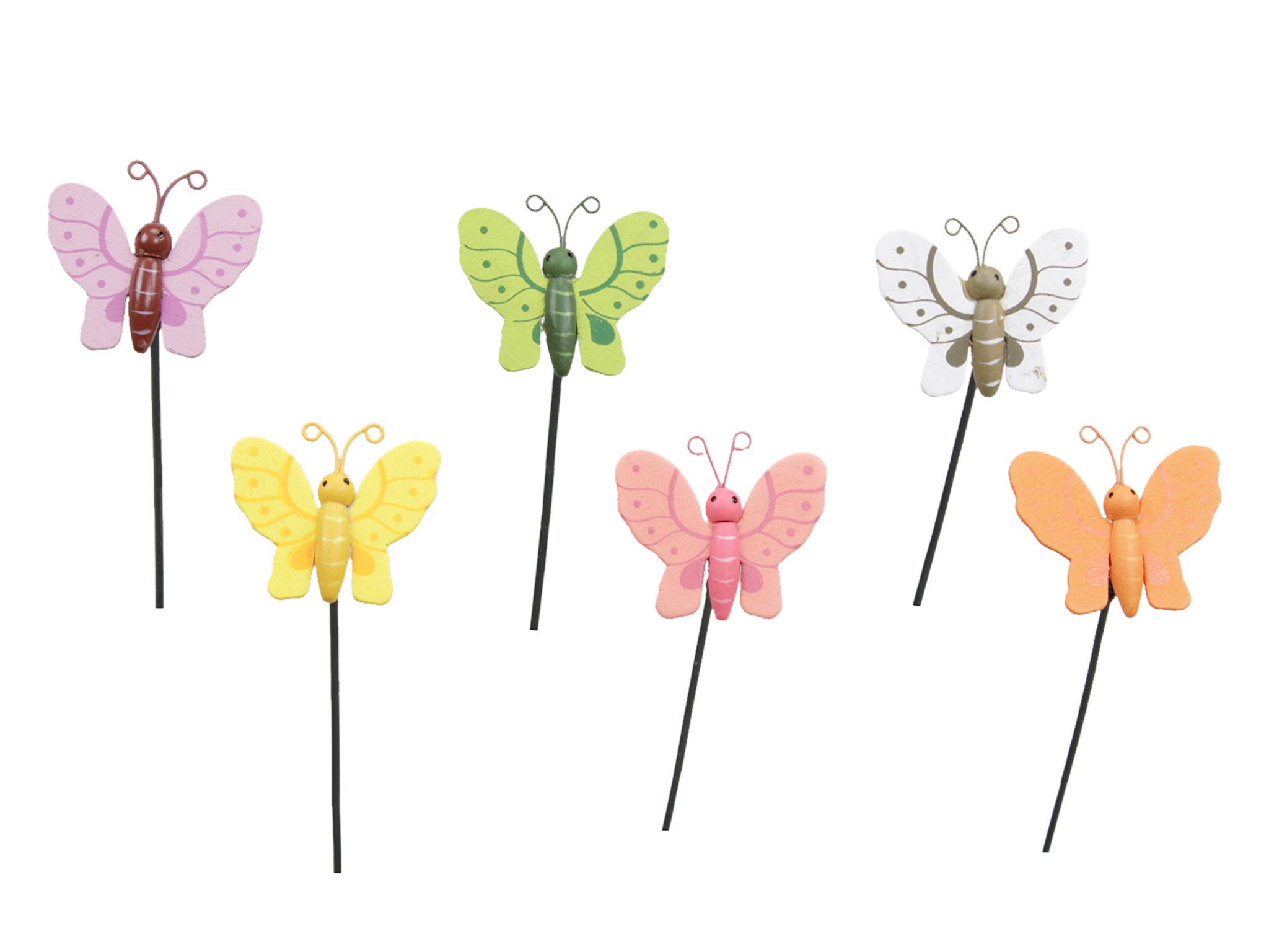 Zápich motýl 3,5 x 4,5 cm 6 ks