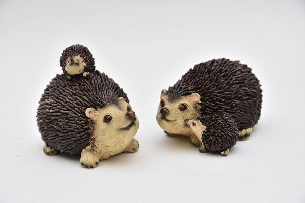 Ježek s mládětem sada 2 ks