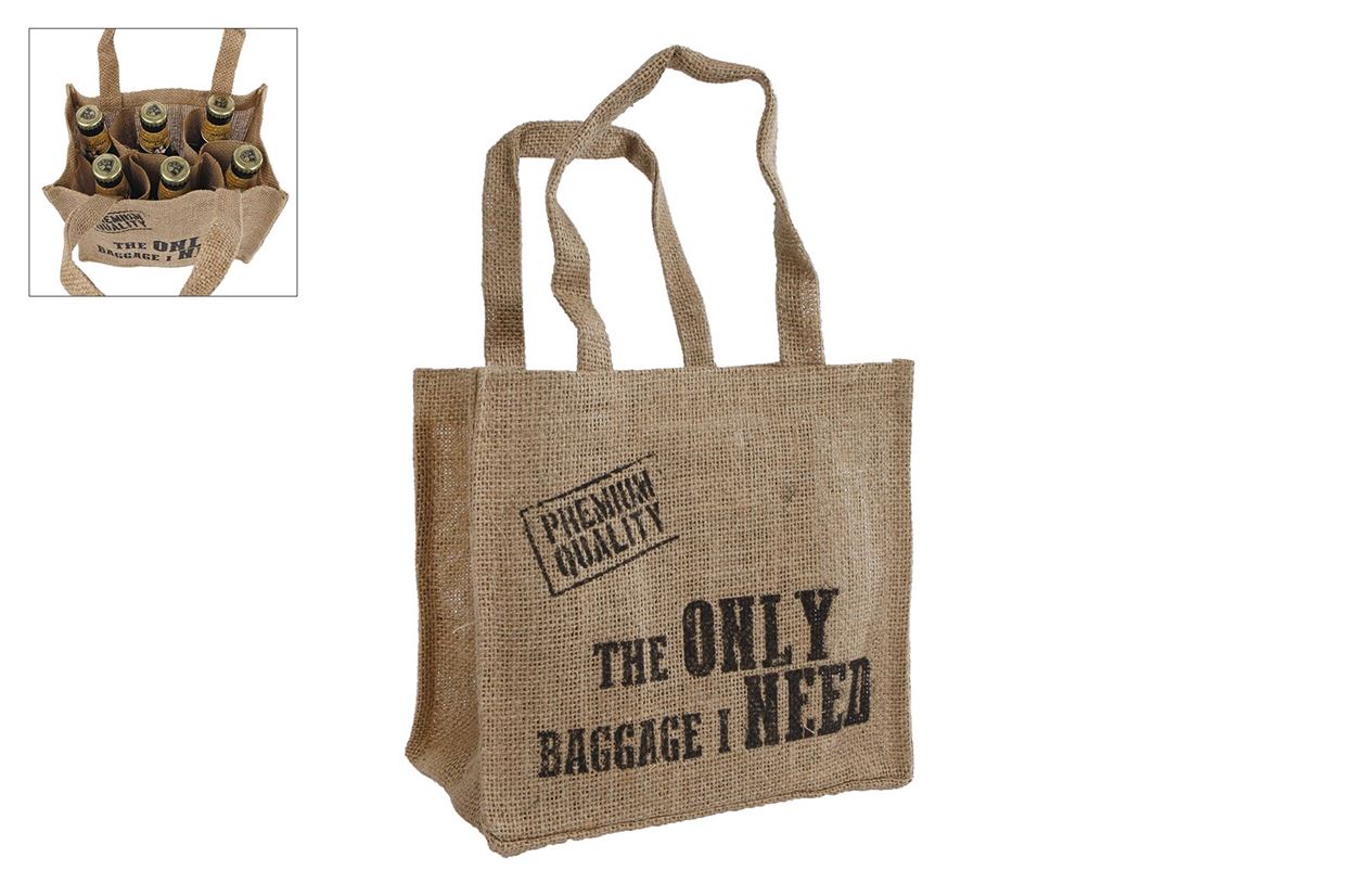Taška na pivní láhve "the only bagage I need"