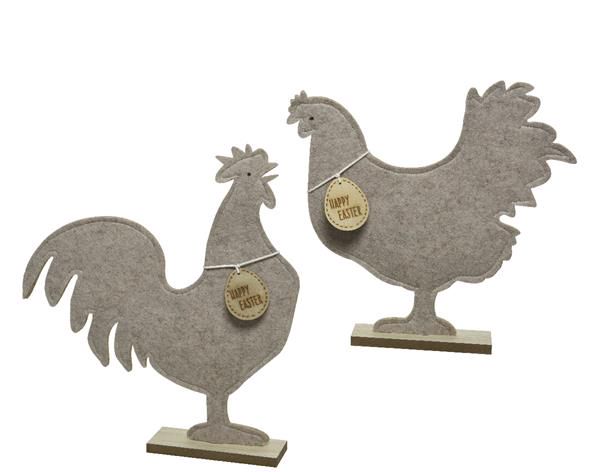 Kohout a slepice Happy Easter stojící 40 cm
