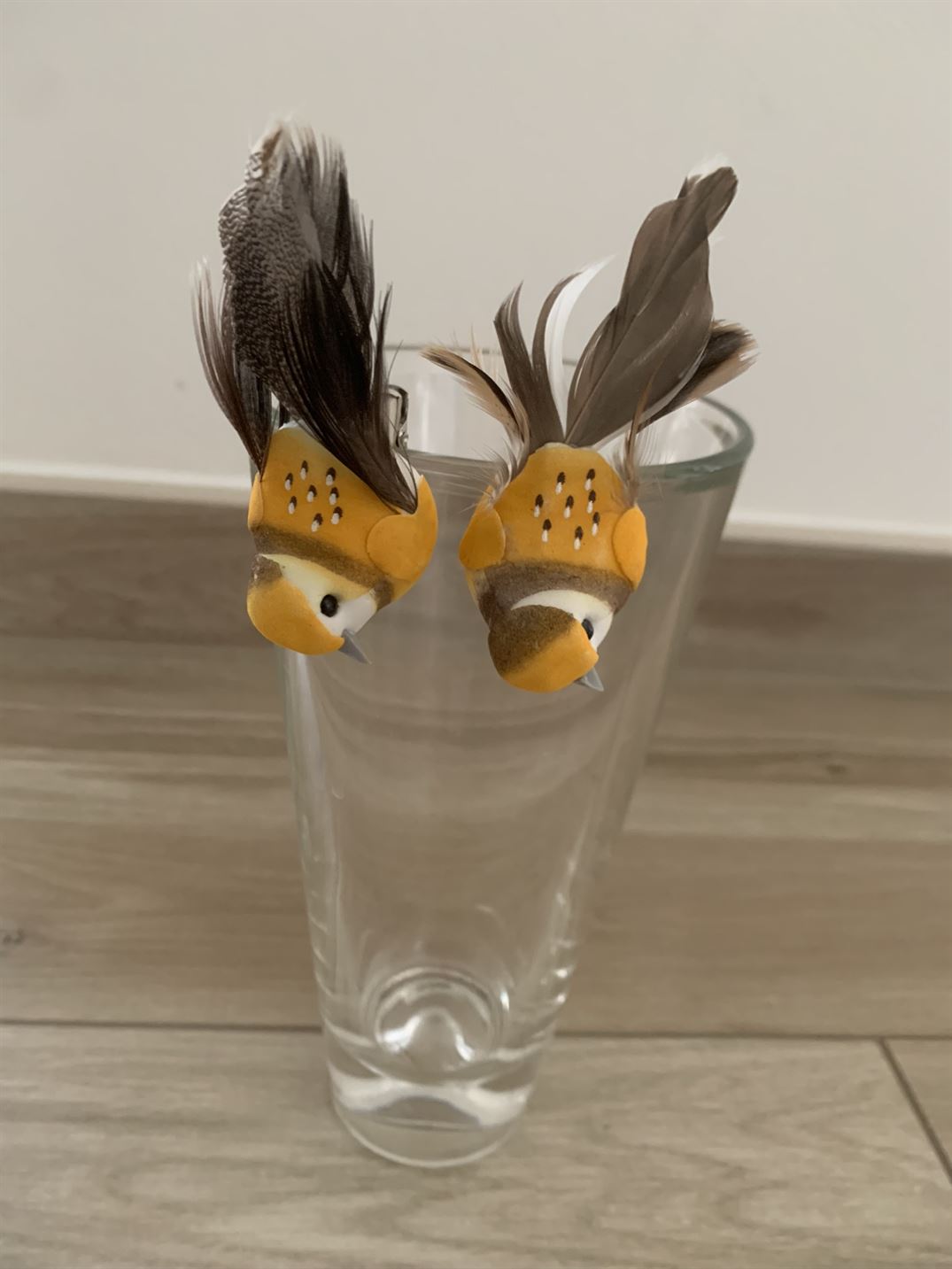 Ptáček s klipem 2 ks